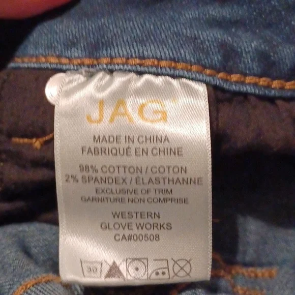 JAG jeans midrise boot leg sz. 14R Dark wash.
10” rise. 29” inseam 16”waist - Picture 10 of 11